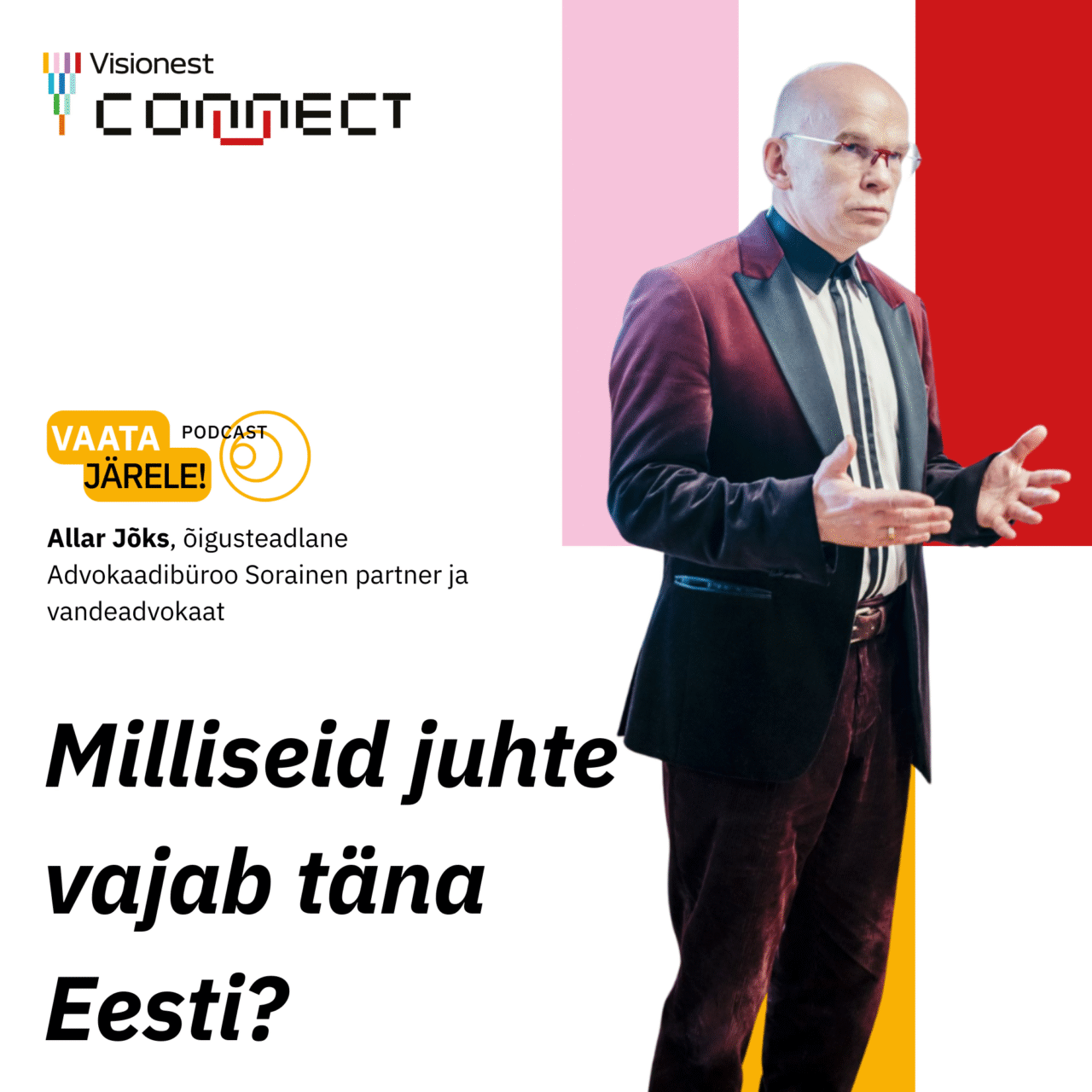 Allar Jõks on pikaajalise kogemusega õigusteadlane, kelle vaade Eesti õigussüsteemile on kujunenud kohtuniku, õiguskantsleri ja vandeadvokaadina töötades. Ta on seisnud parema valitsemiskultuuri ja põhiseaduspärase õiguskeskkonna eest ning julgustab eestimaalasi oma õiguste eest seisma.