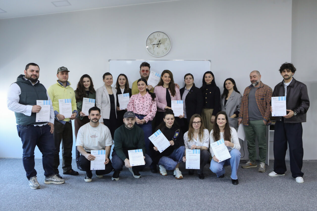 Over ten of Georgia’s marketing and design agencies, representing around 20 participants, took part in the ‘Creative Services Export’ workshop organised and delivered by Visionest Institute.