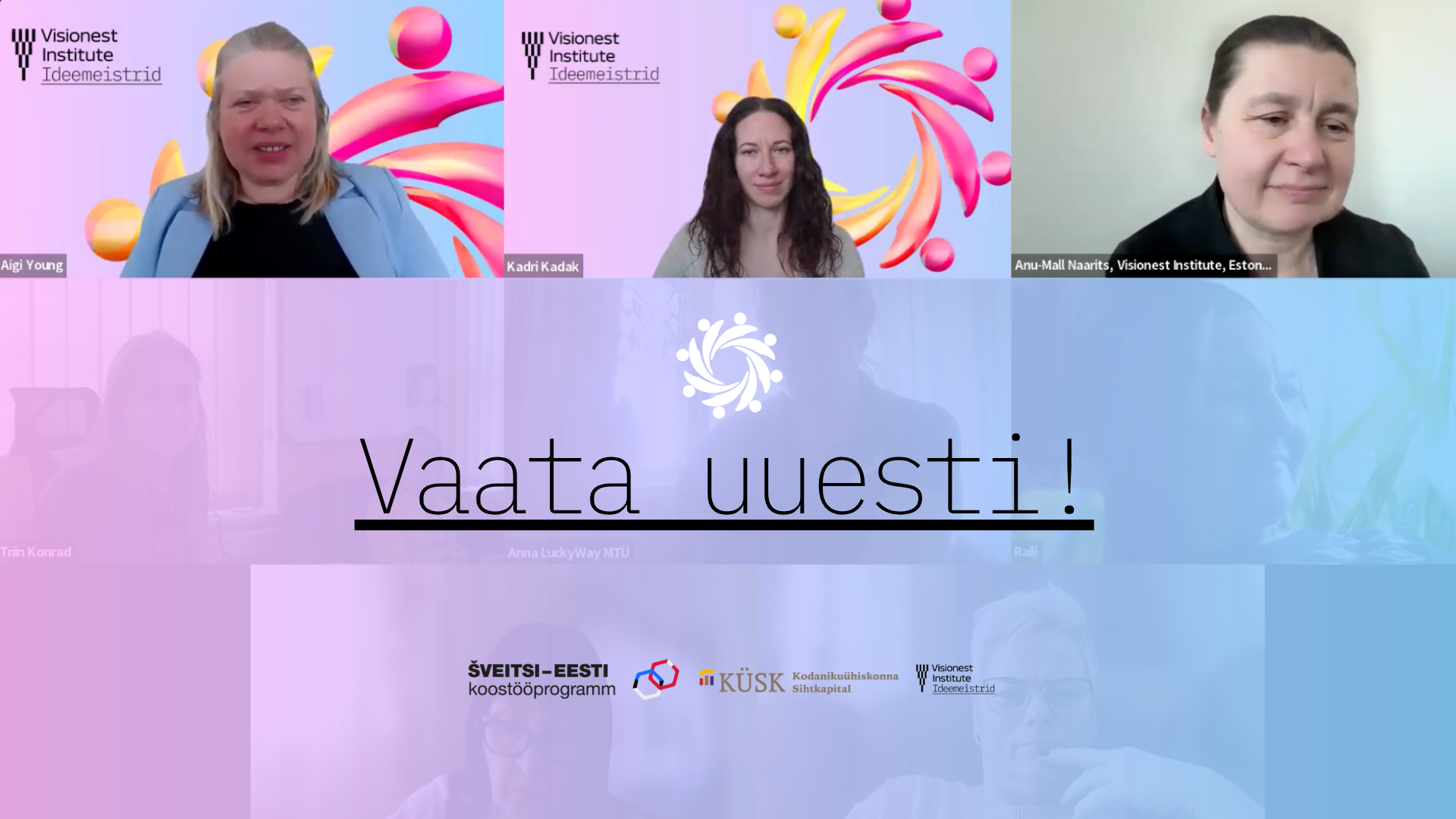 “Ideemeistrid” on Visionest Institute\'i uus programm inimestele, kes tahavad koos teistega lahendada päriselu probleeme ja tugevdada kuuluvustunnet Eestis.
The
