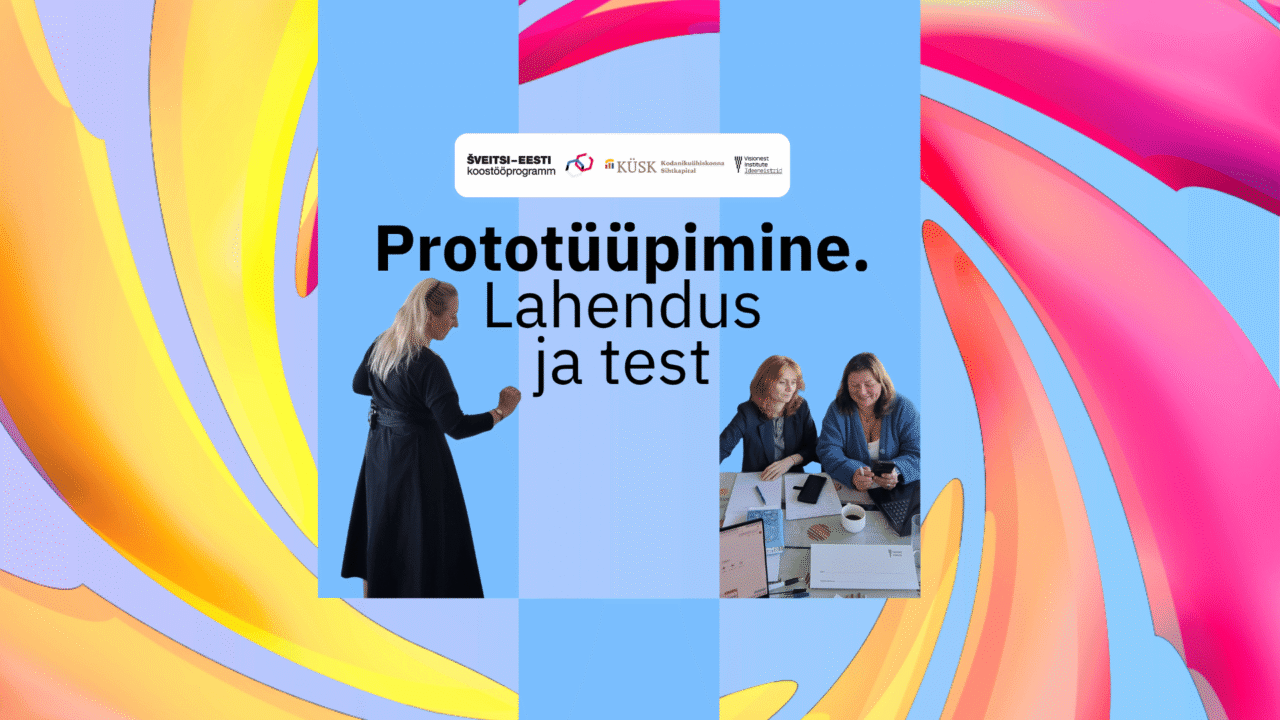 Ideemeistrite tiimid töötasid Andra Piirsalu juhendamisel oma ideede prototüüpide kavandite kallal ning panid paika, kuidas lahendusi kasutajatega katsetada. Foto: Visionest